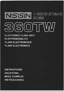 Nissin 360 TW manual. Camera Instructions.